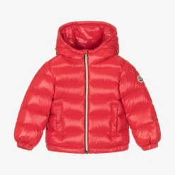 Moncler Enfant Red New Aubert Down Puffer Jacket Outlet
