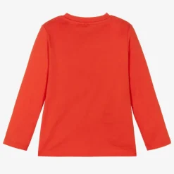 Stella McCartney Kids Red Organic Cotton Snowman Top Clearance