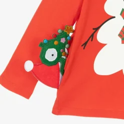 Stella McCartney Kids Red Organic Cotton Snowman Top Clearance