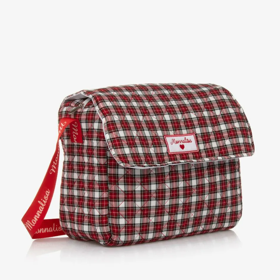 Monnalisa Red Quilted Tartan Changing Bag (33cm) Clearance