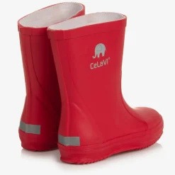 CeLaVi Red Rubber Rain Boots Hot