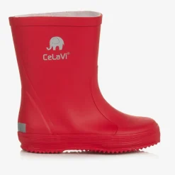 CeLaVi Red Rubber Rain Boots Hot
