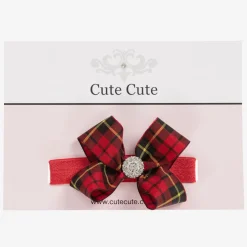 Cute Cute Red Tartan Headband (7cm) New