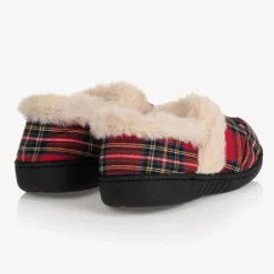 Beau KiD Red Tartan Slippers Discount