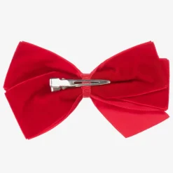 Peach Ribbons Red Velvet Bow Clip (12cm) Online