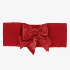 La Perla Red Wool Bow Headband Hot