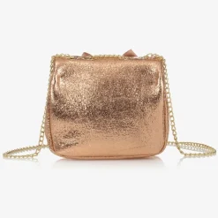 Angels Face Rose Gold Bow Handbag (17cm) RoseGold Clearance