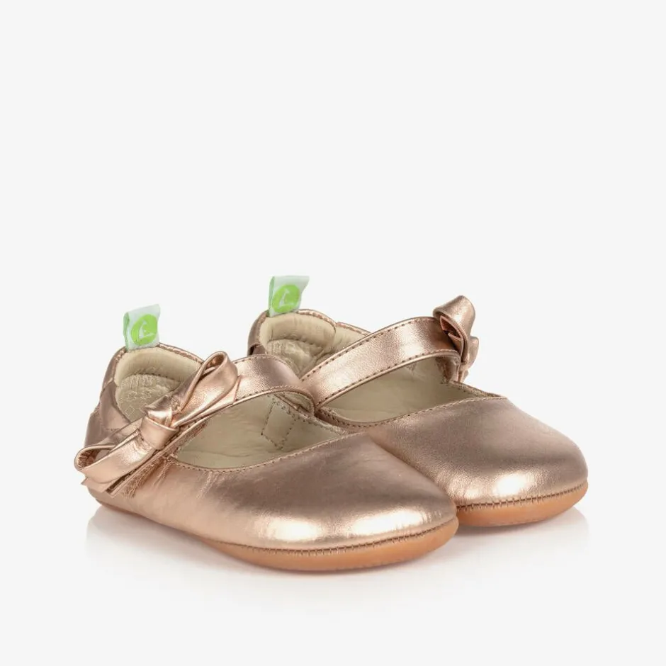 Tip Toey Joey Rose Gold Leather Baby Shoes Sale