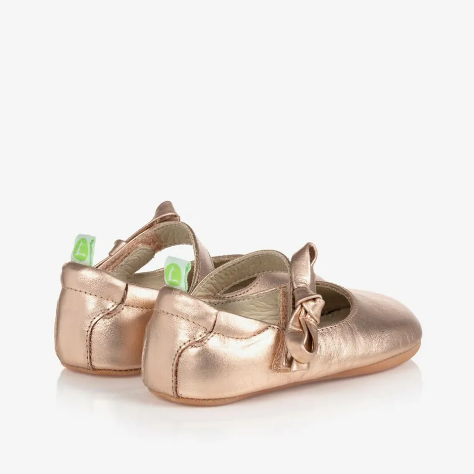 Tip Toey Joey Rose Gold Leather Baby Shoes Sale