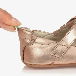 Tip Toey Joey Rose Gold Leather Baby Shoes Sale