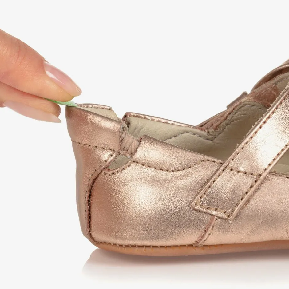 Tip Toey Joey Rose Gold Leather Baby Shoes Sale