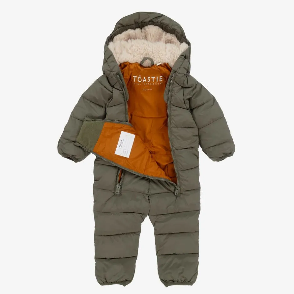 Töastie Sage Green Padded Snowsuit Outlet