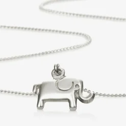 Tales From The Earth Silver Elephant Necklace (40cm) Sale