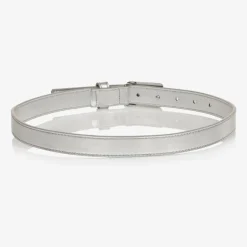 Calvin Klein Silver Faux Leather Belt