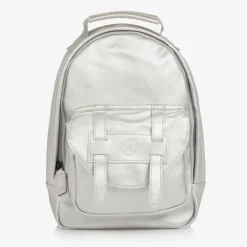 Elodie Silver Faux Leather Mini Backpack (27cm) Discount