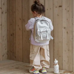 Elodie Silver Faux Leather Mini Backpack (27cm) Discount