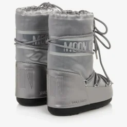 Moon Boot Silver Icon Glance Satin Snow Boots Discount