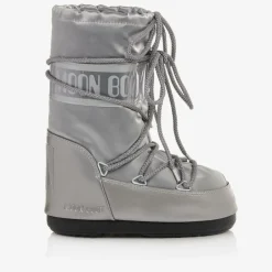 Moon Boot Silver Icon Glance Satin Snow Boots Discount