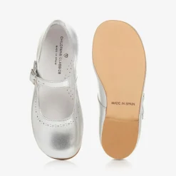 Childrens Classics Silver Leather Shoes Best