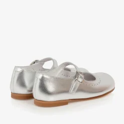 Childrens Classics Silver Leather Shoes Best