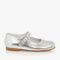 Childrens Classics Silver Leather Shoes Best