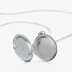 Little Star Silver Personalised Oval Locket (41cm)