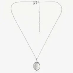 Little Star Silver Personalised Oval Locket (41cm)