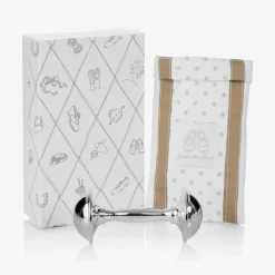 English Trousseau Silver Rattle Gift Set (10cm) Clearance