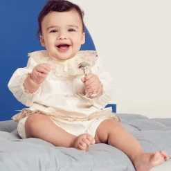 English Trousseau Silver Rattle Gift Set (10cm) Clearance