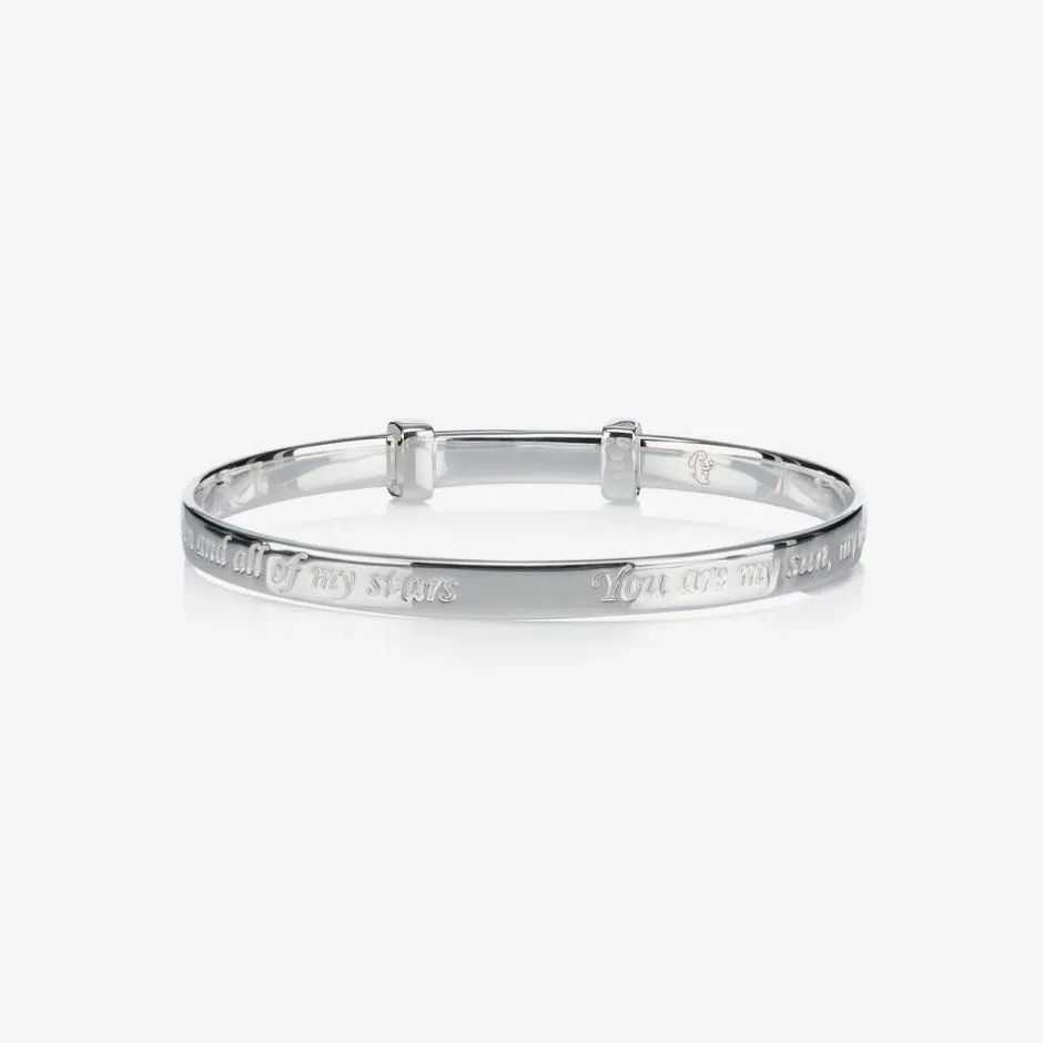 Little Star Sterling Silver Engraved Luna Bangle Best
