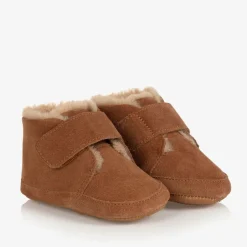 Old Soles Tan Brown Leather First Walker Boots Online