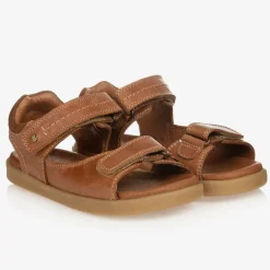 Bobux Kid + Tan Brown Leather Sandals Outlet