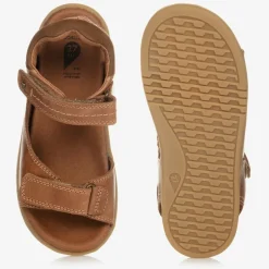 Bobux Kid + Tan Brown Leather Sandals Outlet