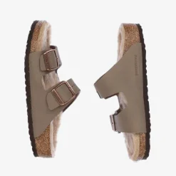 Birkenstock Taupe Brown Faux Leather Sandals Best
