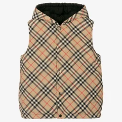 Burberry Teen Boys Beige Vintage Check Reversible Gilet ArchiveBeige Online