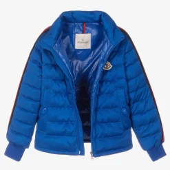Moncler Enfant Teen Boys Blue Down Padded Jacket New