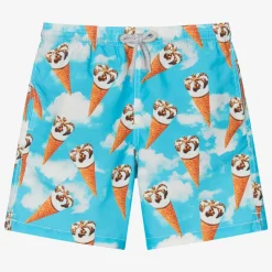 MC2 Saint Barth Teen Boys Blue Ice Cream Print Swim Shorts Hot