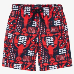 Vilebrequin Teen Boys Blue Lobster Swim Shorts Hot