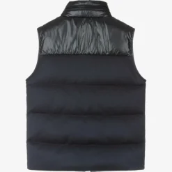Moncler Enfant Teen Boys Blue Peter Down Padded Gilet New