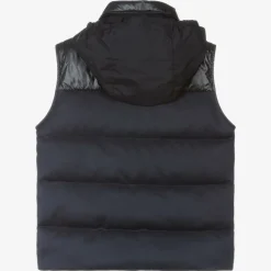 Moncler Enfant Teen Boys Blue Peter Down Padded Gilet New
