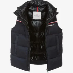Moncler Enfant Teen Boys Blue Peter Down Padded Gilet New