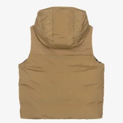 Burberry Teen Boys Check Reversible Down Gilet Outlet