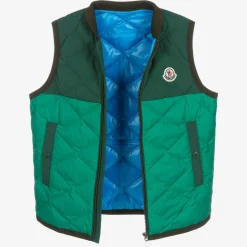 Moncler Enfant Teen Boys Green Bokai Down Padded Gilet Hot