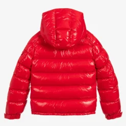 Moncler Enfant Teen Boys Red Maya Down Puffer Jacket Outlet