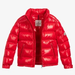 Moncler Enfant Teen Boys Red Maya Down Puffer Jacket Outlet