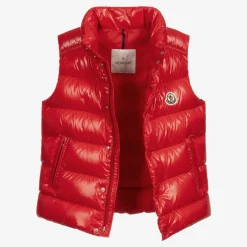 Moncler Enfant Teen Boys Red Tib Down Padded Gilet Online