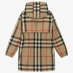 Burberry Teen Girls Archive Beige Oversized Check Coat