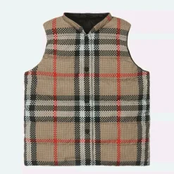 Burberry Teen Girls Beige Reversible Check Gilet Clearance