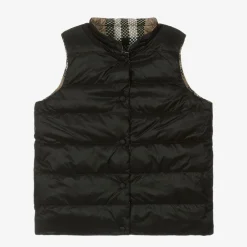 Burberry Teen Girls Beige Reversible Check Gilet Clearance