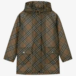 Burberry Teen Girls Beige Vintage Check Raincoat Outlet